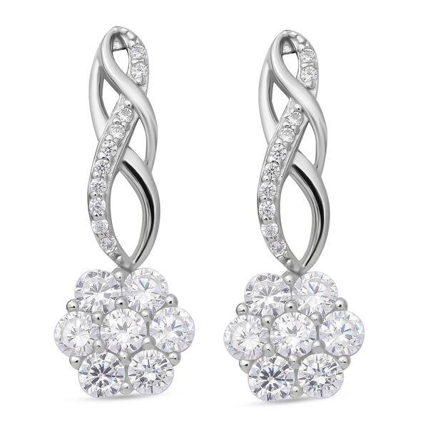 Lustro Stella - Wei&szlig;e Zirkonia-Ohrringe, 925 Silber rhodiniert ca. 0,72 ct