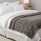 Luxus-Kunstfell-Decke mit Wellenstruktur, 1300 g, Schwarz-Leopardmuster, 150x200 cm