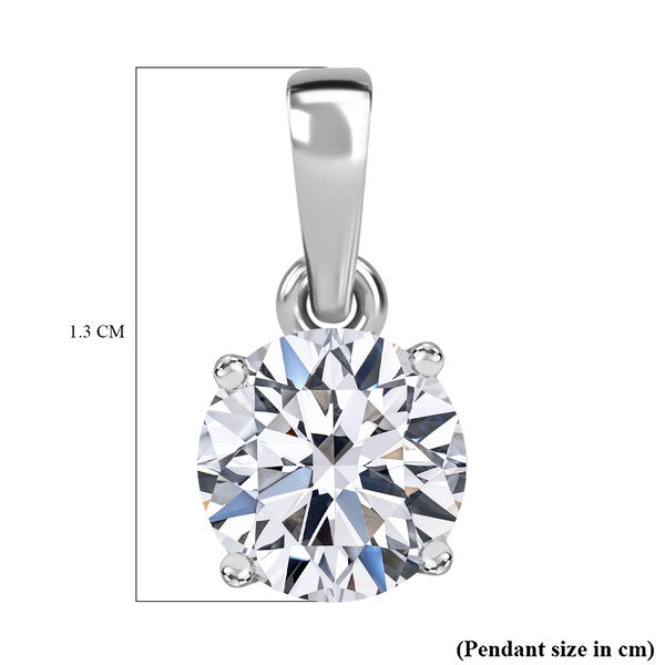 LUXURIANT SGL zertifizierter VS-EF Labor Diamant Anh&auml;nger in 375 Wei&szlig;gold - 1 ct. image number 5