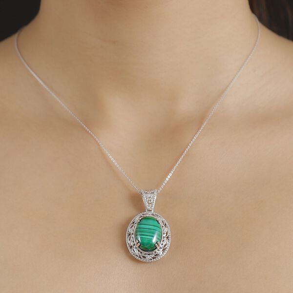 Malachit Anh&auml;nger - 15,54 ct. image number 3