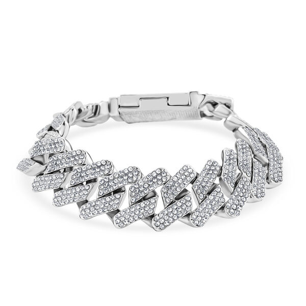 Wei&szlig;er Kristall Armband ca. 18.5 cm Standard