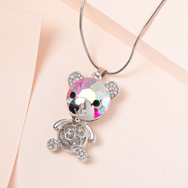 Mehrfarbiger Kristall Halskette ca. 60 cm image number 2