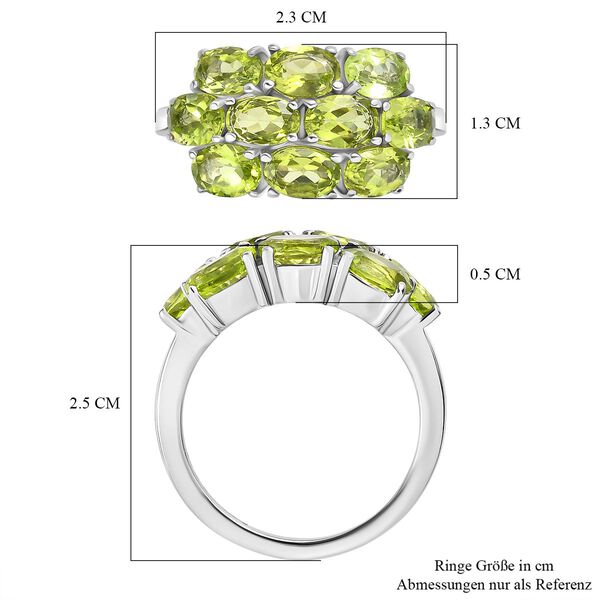 Nat&uuml;rlicher Peridot Ring 316L Edelstahl (Gr&ouml;&szlig;e 19.00) ca. 5.12 ct image number 7