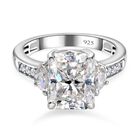 Moissanit Ring, 925 Silber platiniert, (Größe 17.00), ca. 3.55 ct