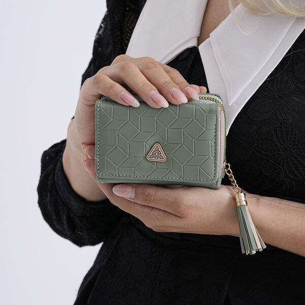 PU-Geldbörse mit RFID-Schutz, 11x8x4cm, Grün image number 3