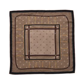 LA MAREY Luxuriöser, wendbarer Foulard aus feinster Wolle und Maulbeerseide, 65 x 65 cm, Schoko