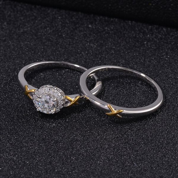 Moissanit Ringset, ca. 0,56 ct. image number 2