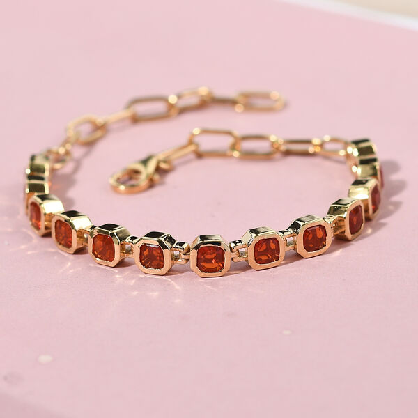 Mexikanisches Kirschfeuer-Opal Armband in Silber image number 2