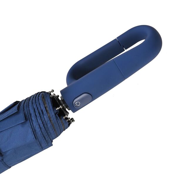 Sturmfester Regenschirm mit Aufbewahrungstasche, 58cm, Marineblau image number 6