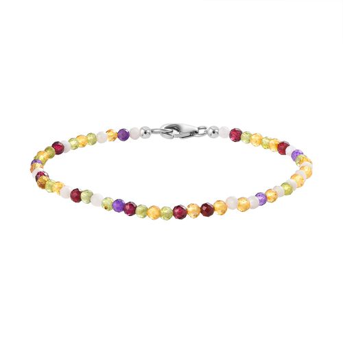 Mehrfarbiges Edelstein-Armband,  19 cm - 10,50 ct. image number 0