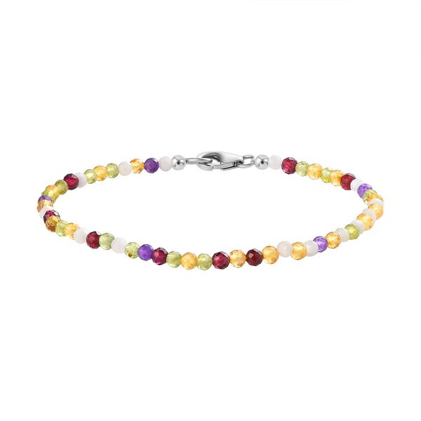Mehrfarbiges Edelstein-Armband,  19 cm - 10,50 ct. image number 0