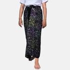 Bedruckter Sarong aus Viskose, Schwarz