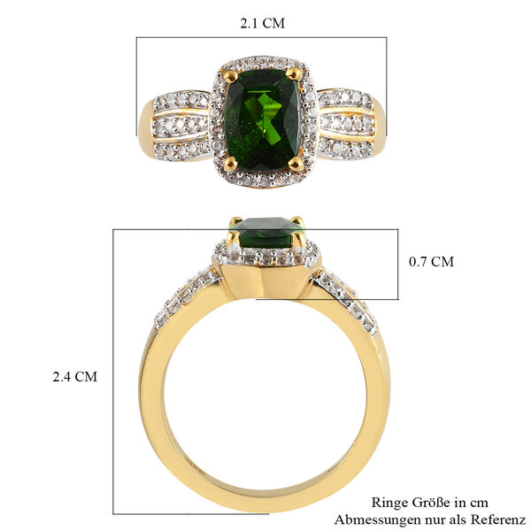 Nat&uuml;rlicher Chromdiopsid und Zirkon-Ring - 1,86 ct. image number 7