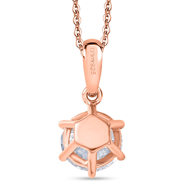 D'Joy Moissanit Anh&auml;nger mit 50cm Kette, 925 Silber ros&eacute;vergoldet - 1,80 ct. image number 5