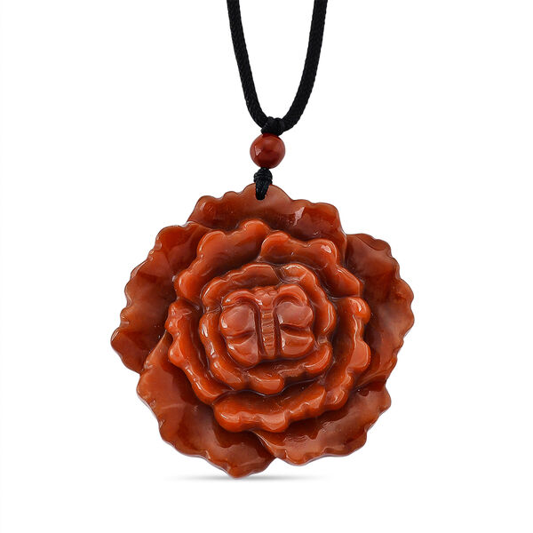 Flexible rote Jade Halskette - 165 ct.