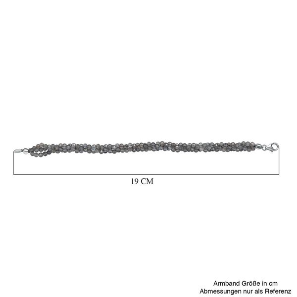 Labradorit Armband, ca. 19 cm, 925 Silber rhodiniert ca. 36.43 ct image number 5