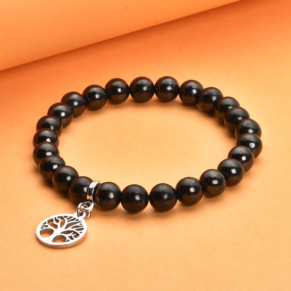 Flexibles Schungit-Armband, ca. 17-19 cm, ca. 92.00 ct image number 2