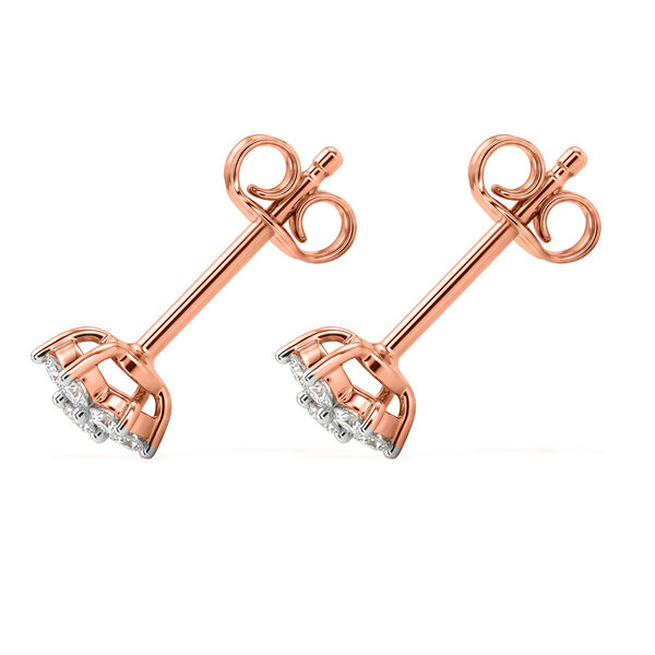 LUXURIANT DIAMOND - Lab Grown Diamant SI-GH Ohrringe 925 Silber 750 Ros&eacute;vergoldet ca. 0,20 ct. image number 3