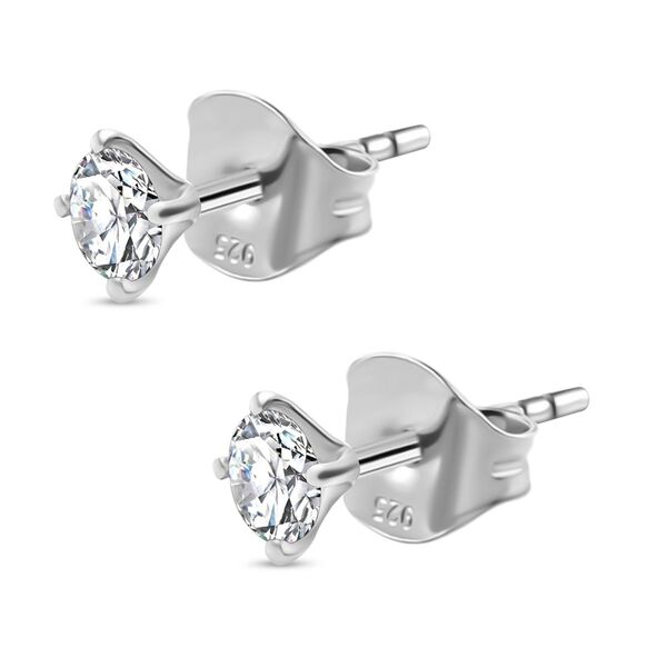 Moissanit Ohrringe, 925 Silber platiniert - 0,45 ct. image number 5