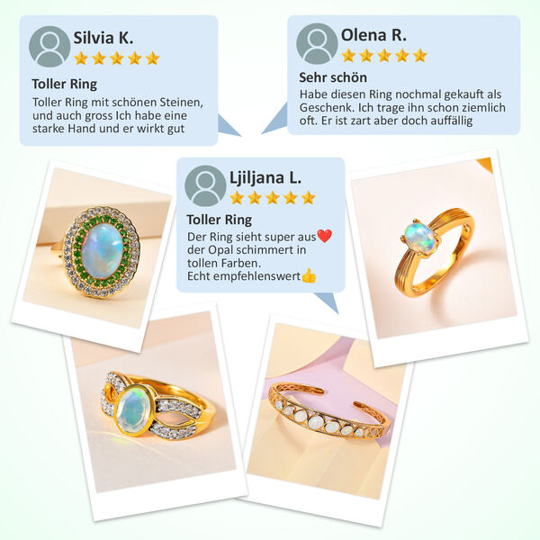 GP Art Déco Kollektion - Natürlicher, äthiopischer Welo Opal und Multi-Edelstein-Anhänger mit Kette - 1,76 ct. image number 4