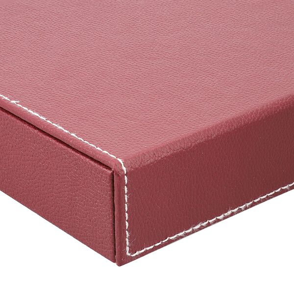 &Ouml;ko-Kunstleder-Ring-Organizer mit Rollenablage, Rot image number 5