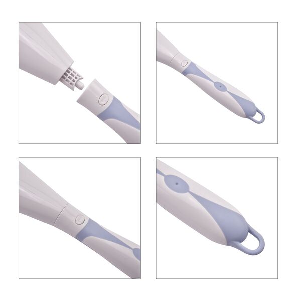 Elektrische Reinigungs-Vibrations-Badebürste mit langem Griff, 43x6,5x4cm, Blau image number 13