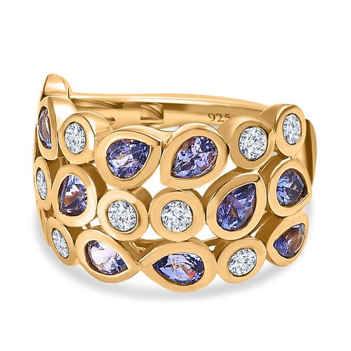 Tansanit und Zirkon Ring - 2,96 ct. image number 0