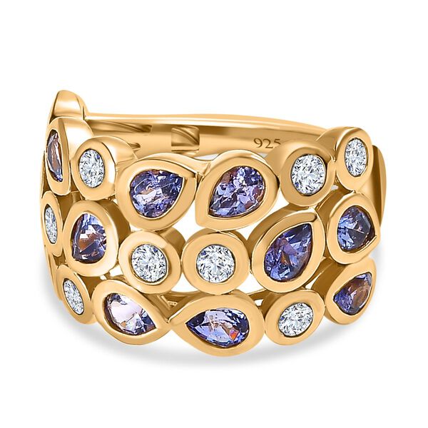 Tansanit und Zirkon Ring - 2,96 ct. image number 0
