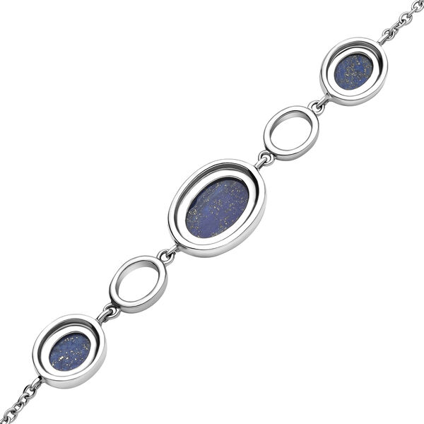 Lapislazuli-Armband, ca.19+3.5 cm, silberfarben, ca. 20.00 ct image number 5