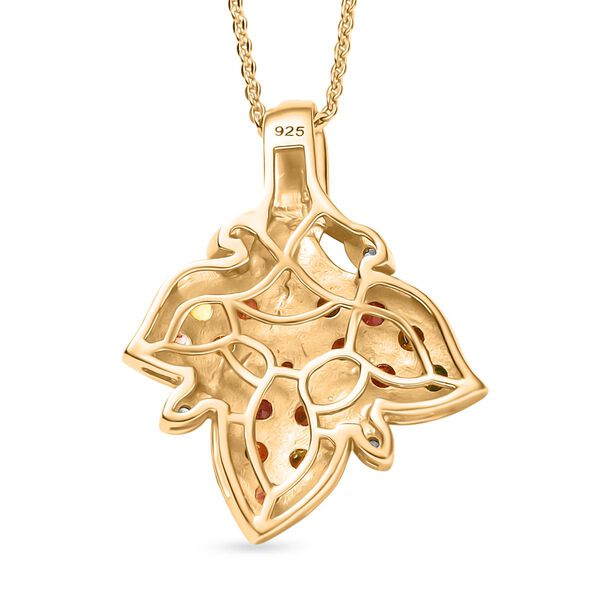 Multi-Turmalin und Zirkon Anhänger mit 50cm Kette - 1,14 ct. image number 5