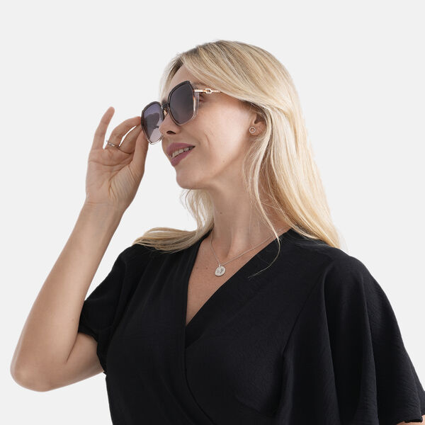 LA MAREY Sonnenbrille UV400 mit polarisierten Gl&auml;sern leichter Rahmen 14,5 x 15 cm Graubraun image number 4