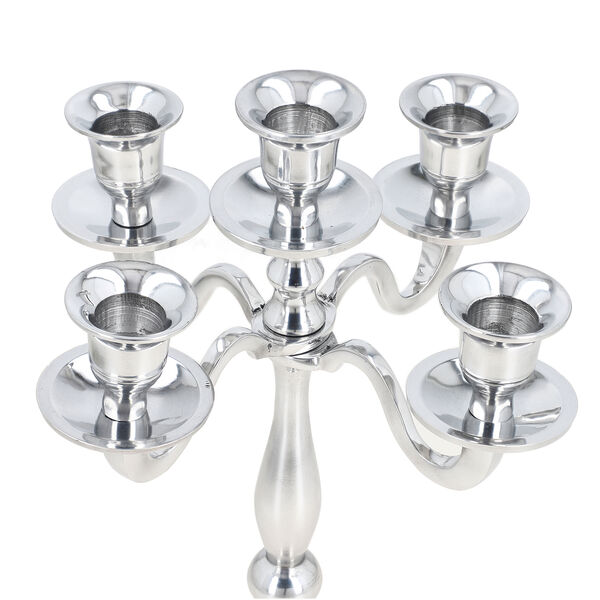 Aluminium Kerzenst&auml;nder &ndash; 5-armig, Klappbar, Nickel-Finish image number 5