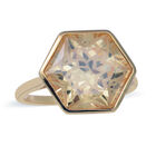 LUSTRO STELLA Gelber Zirkonia Ring 925 Silber vergoldet (Größe 16.00) ca. 11,99 ct image number 0