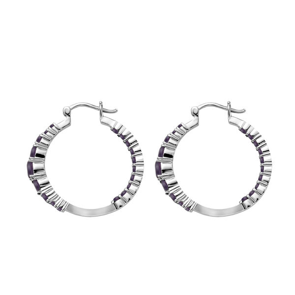 Afrikanische Amethyst Ohrringe, Edelstahl, ca. 3.12 ct image number 3