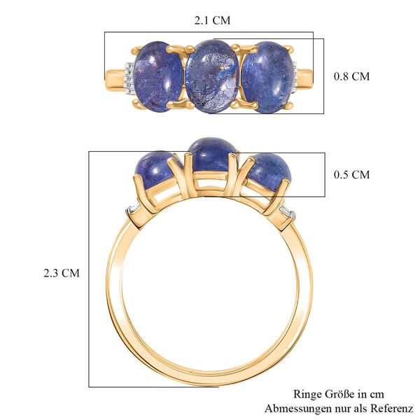AA Tansanit und Diamant Ring - 3,31 ct. image number 7