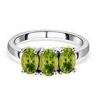 Natürlicher Peridot Ring, Edelstahl (Größe 18.00) ca. 1.60 ct image number 0