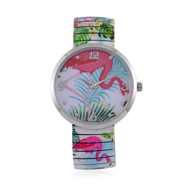 STRADA Armbanduhr - Flamingo-Design, Japanisches Uhrwerk, Wasserresistent