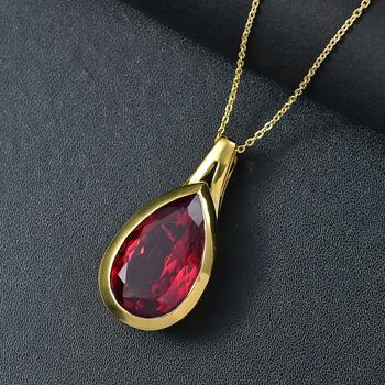 Labor Padparadscha Saphir Anh&auml;nger mit 50cm Kette - 21 ct.