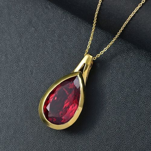 Lab Created Padparadscha-Saphir Schmuckset 925 Silber 750 Gelbgold Vermeil ca. 21,00 ct. image number 1