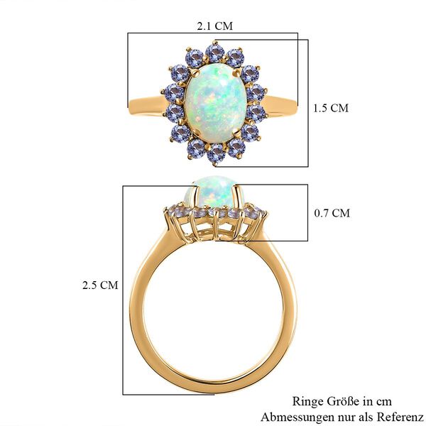 AA natürlicher, äthiopischer Welo Opal und Tansanit-Ring - 1,74 ct. image number 8