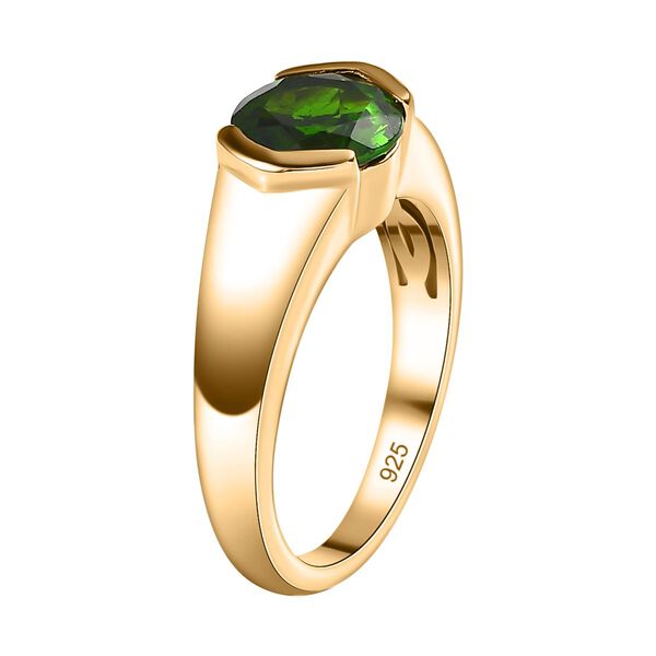 Nat&uuml;rlicher Chromdiopsid Ring, 925 Silber Gelbgold Vermeil, (Gr&ouml;&szlig;e 16.00) ca. 2.04 ct image number 5