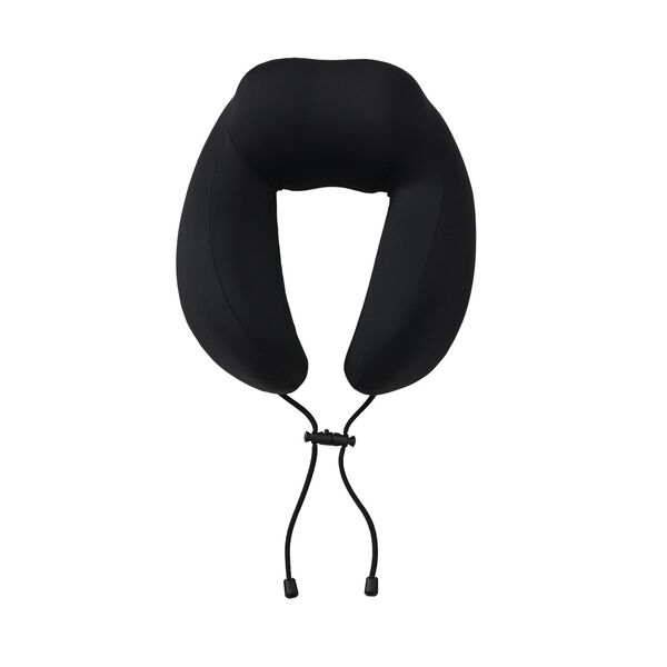 Reisekissen aus Memory-Schaum mit verstellbarem Kordelzug, ergonomisch geformt für Nackenstütze, 29x16x25 cm, Lila