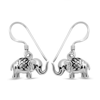 Elefanten-Ohrringe. 925 Silber oxidiert ca. 4,80g