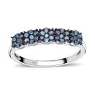 Blauer Diamant-Cluster-Ring - 0,50 ct. image number 0