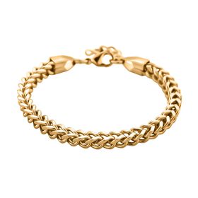 DESIGNER INSPIRIERT 3D Spiga Armband, ca. 20 cm, 316L Edelstahl -goldfarben