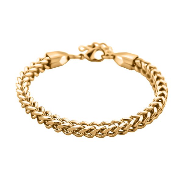 DESIGNER INSPIRIERT 3D Spiga Armband, ca. 20 cm, 316L Edelstahl -goldfarben image number 0