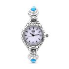 Sleeping Beauty Türkis Armband ca. 19 cm 925 Silber ca. 6,64 ct.