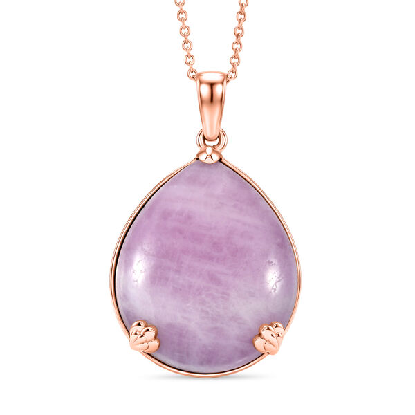 EverTrue Kunzit Anh&auml;nger mit 50cm Kette - 35,83 ct.