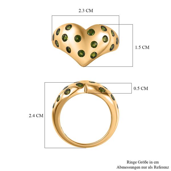 Natürlicher Chromdiopsid-Ring - 1,25 ct. image number 7