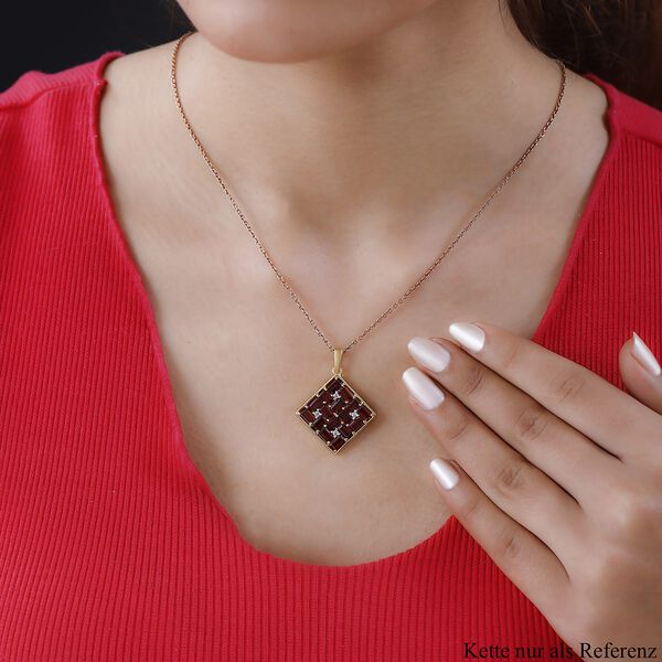 Nat&uuml;rlicher Mosambik Granat und Zirkon-Anh&auml;nger - 5,85 ct. image number 2